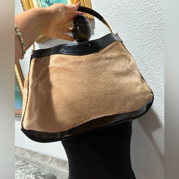 Gianni Versace leather black, tan and gold purse - Picture 3 of 17